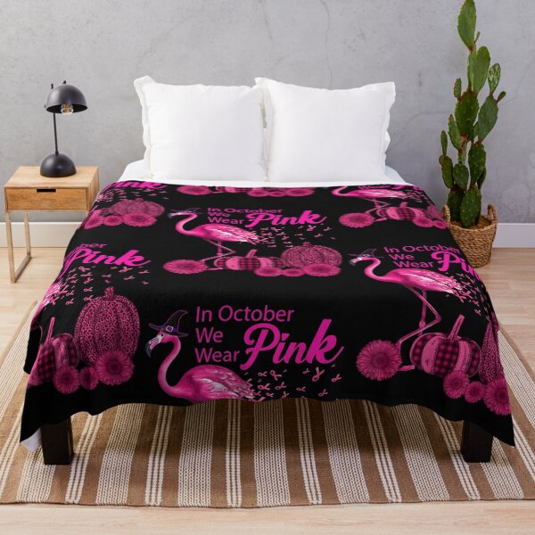 Item preview, In October We Wear Pink Witch Flamingo Pumpkin designed and sold by Nguyenvanhai.