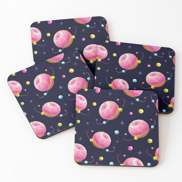 Item preview, Space Donuts Planets Pattern, Black Background, Donut, Pattern designed and sold by graphic-genie.
