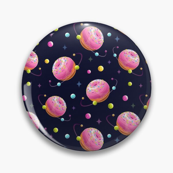 Item preview, Space Donuts Planets Pattern, Black Background, Donut, Pattern designed and sold by graphic-genie.