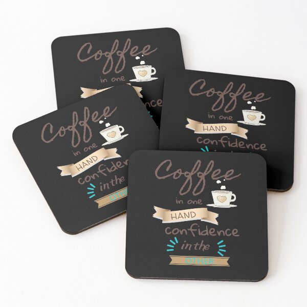 Item preview, Coffee in one hand confidence in the other designed and sold by Charming Doodles.