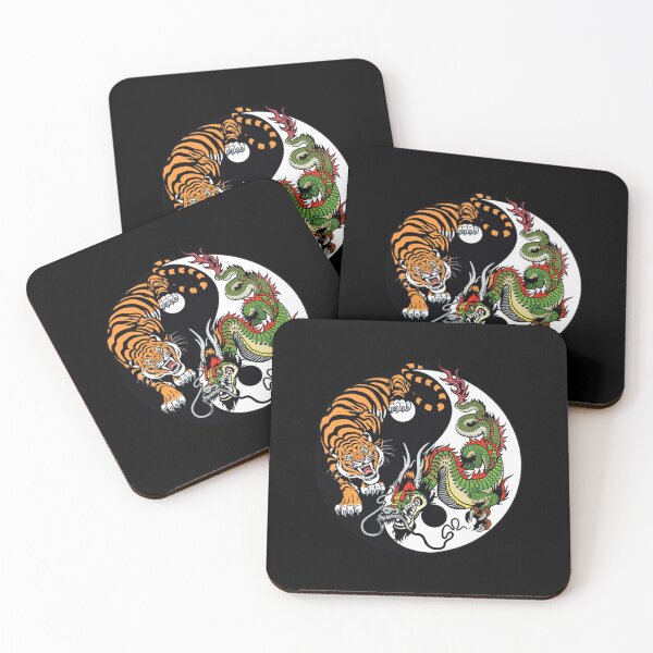Item preview, Chines Dragon and Tiger Tattoo Graphic Yin and Yang Symbol| Perfect Gift|dragon tattoo designed and sold by carorowen.
