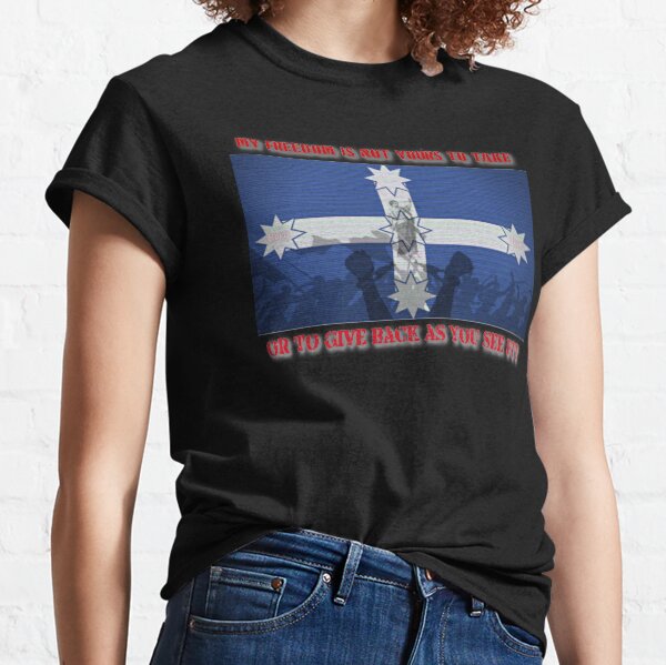 Vista previa del artículo con la obra «Bandera de Eureka de Born Free Australia Rebellion Wear», diseñado y vendido por InStockShop.