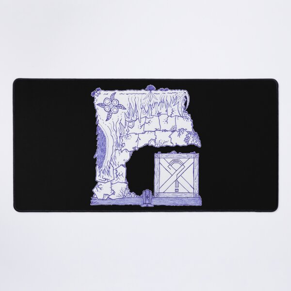 M.I. #29 |☽| Crate Beneath The Crumbling Cliff Desk Mat