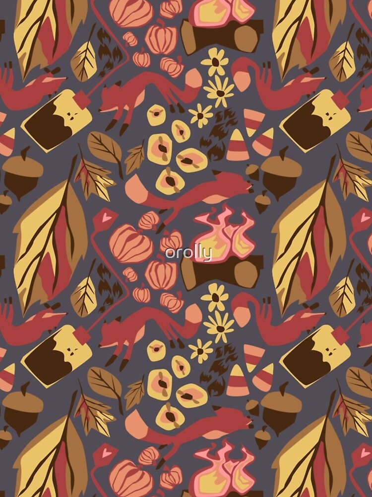 Thumbnail 5 of 5, iPhone Case, Fall Pattern designed and sold by orolly.