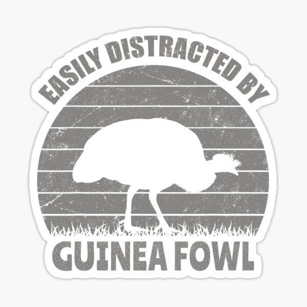 Item preview, Easily Distracted Guinea Fowl Vintage designed and sold by CenterPointPi.