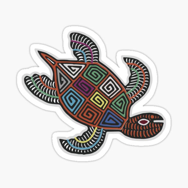 Vista previa del artículo con la obra «mola panamá con diseño de tortuga», diseñado y vendido por Melquidedec.