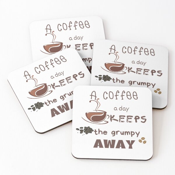 Item preview, A coffee a day keeps the grumpy away designed and sold by Charming Doodles.