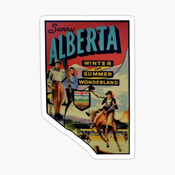 Alberta AB Canada Vintage Travel Decal Sticker