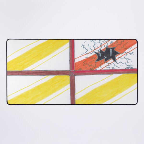 M.I. #20 |☽| Wrecked Window - Pane Pain Desk Mat