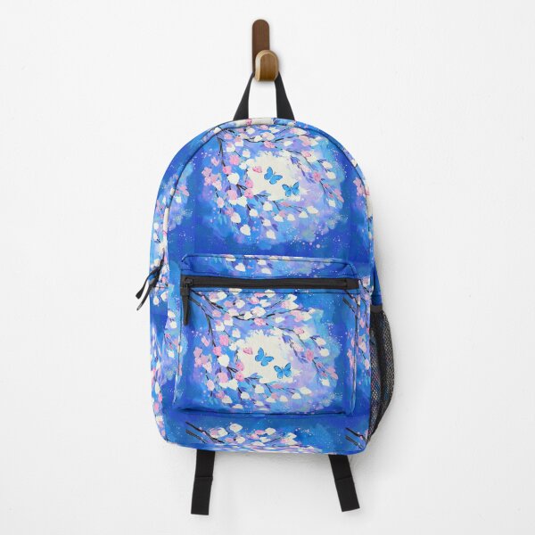 Aperçu de l'œuvre Papillons bleus et art floral créée et vendue par CateJacobs.