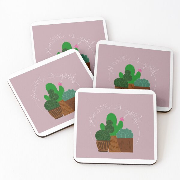 Item preview, Growth is Good cactus designed and sold by madebyrileyb.