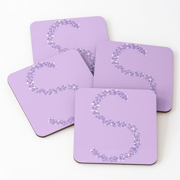 Item preview, Lavender Letter S Hand Drawn in Watercolor and Ink designed and sold by EndlessDoodles.