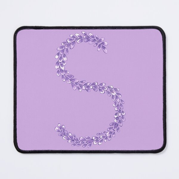 Item preview, Lavender Letter S Hand Drawn in Watercolor and Ink designed and sold by EndlessDoodles.