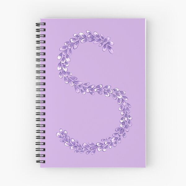 Item preview, Lavender Letter S Hand Drawn in Watercolor and Ink designed and sold by EndlessDoodles.