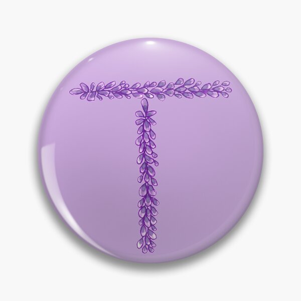 Item preview, Lavender Letter T Hand Drawn in Watercolor and Ink designed and sold by EndlessDoodles.