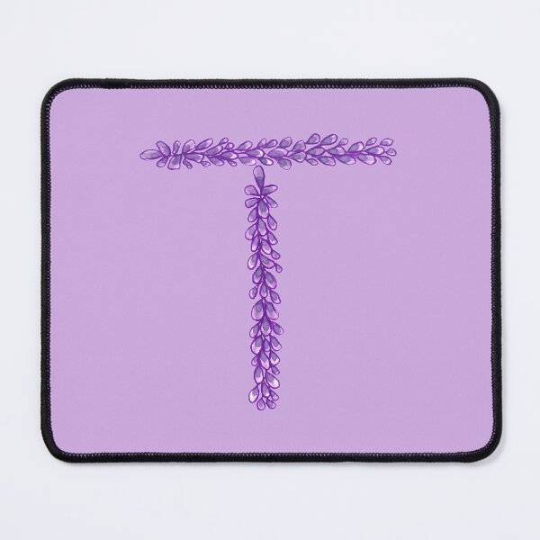 Item preview, Lavender Letter T Hand Drawn in Watercolor and Ink designed and sold by EndlessDoodles.