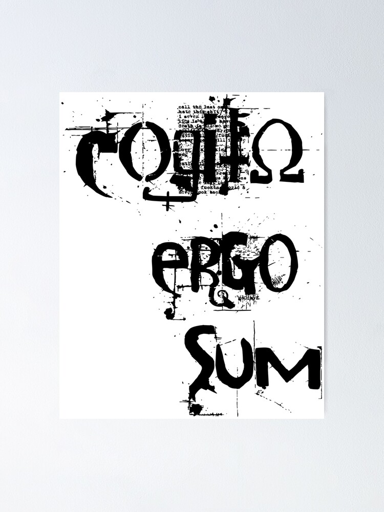 Cogito Ergo Sum Poster By Mindseyecandy Redbubble