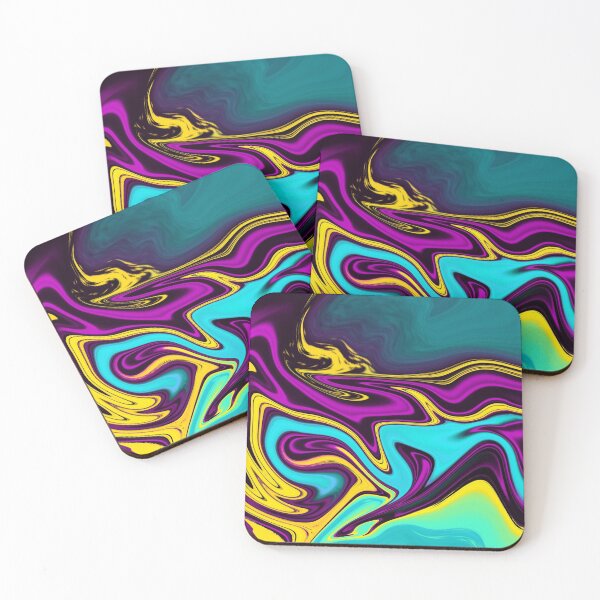 Item preview, Abstract CMKY Watermarble Design designed and sold by Zeons-Art.