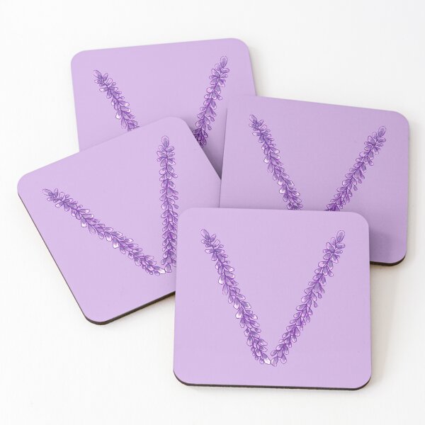 Item preview, Lavender Letter V Hand Drawn in Watercolor and Ink designed and sold by EndlessDoodles.