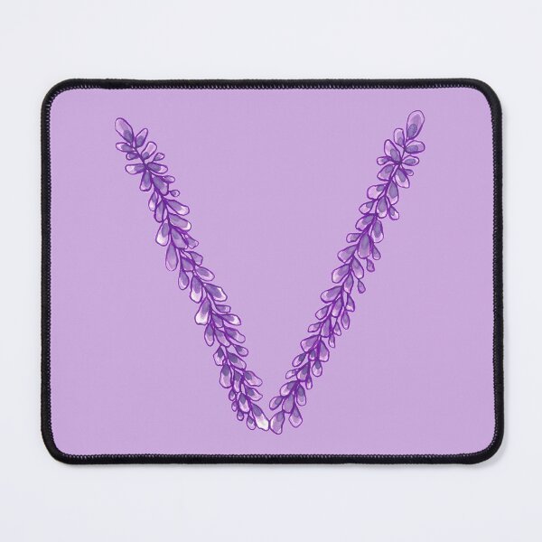 Item preview, Lavender Letter V Hand Drawn in Watercolor and Ink designed and sold by EndlessDoodles.