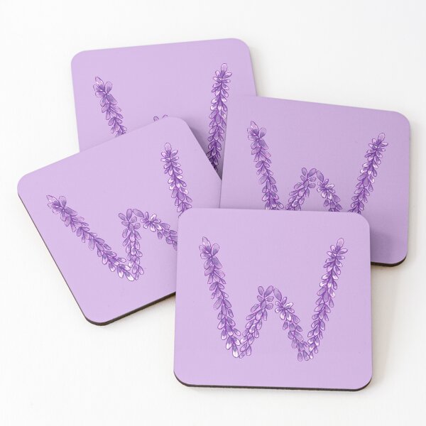 Item preview, Lavender Letter W Hand Drawn in Watercolor and Ink designed and sold by EndlessDoodles.