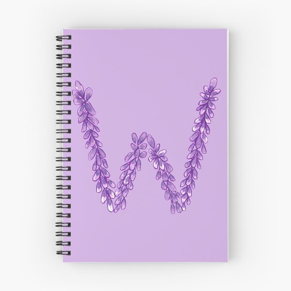 Item preview, Lavender Letter W Hand Drawn in Watercolor and Ink designed and sold by EndlessDoodles.