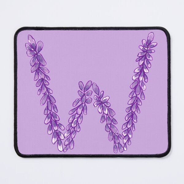 Item preview, Lavender Letter W Hand Drawn in Watercolor and Ink designed and sold by EndlessDoodles.