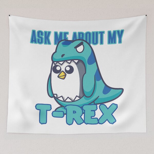 Item preview, Pregúntame por mi T-Rex - Cute Penguin designed and sold by onjcdesign.
