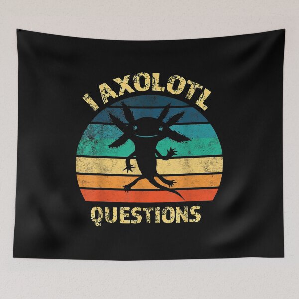 Item preview, I Axolotl Questions Funny Axolotl Vintage Retro designed and sold by TolaMarciniak.