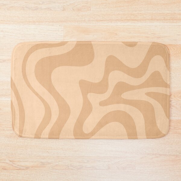 Item preview, Retro Liquid Swirl Abstract Pattern in Buff Apricot designed and sold by kierkegaard.