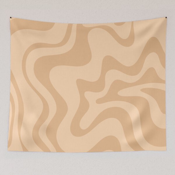 Item preview, Retro Liquid Swirl Abstract Pattern in Buff Apricot designed and sold by kierkegaard.