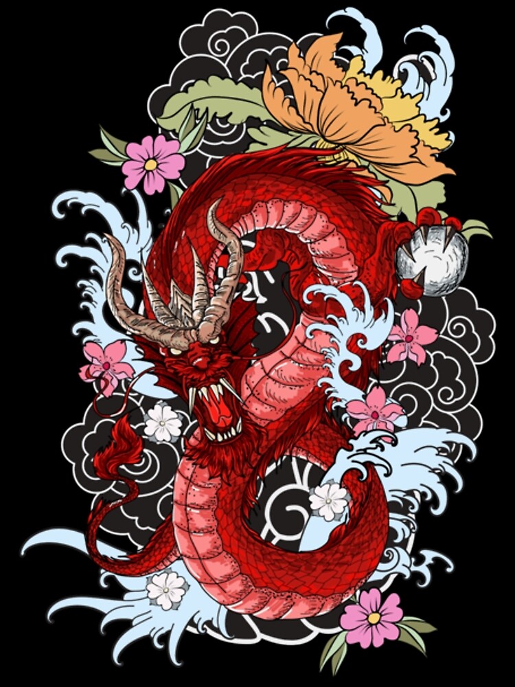 Premium Vector | Traditional chinese dragon for tattoo design