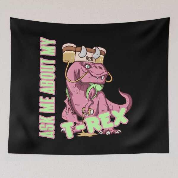 Item preview, Pregúntame por mi T-Rex - Chilled Out Dinosaur designed and sold by onjcdesign.