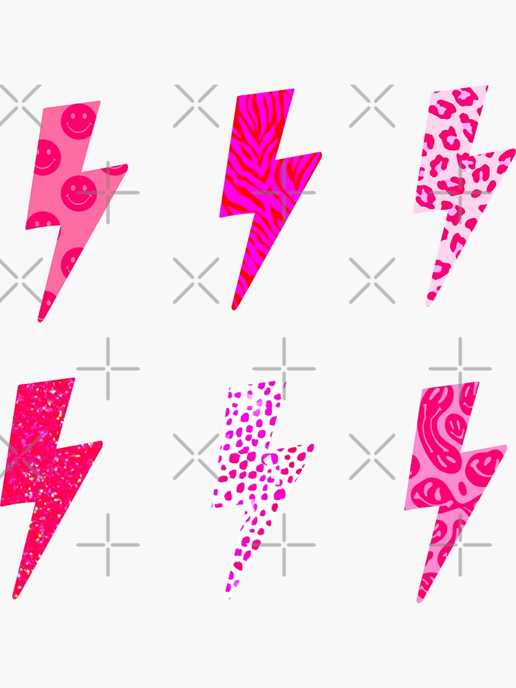"Preppy lightning bolt pack " Sticker for Sale by queendoms Redbubble