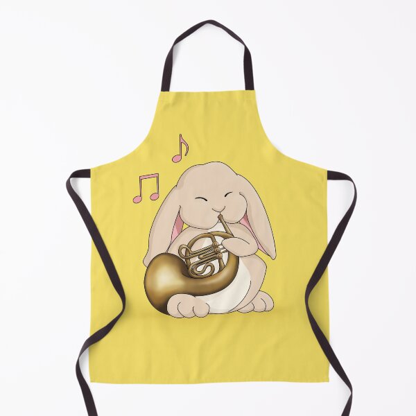 Item preview, Cute Bunny Playing French Horn - yellow designed and sold by Jazznote.