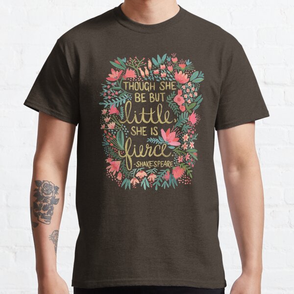 Little & Fierce on Charcoal Classic T-Shirt