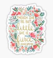 Little & Fierce on Charcoal Sticker