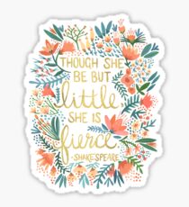Little & Fierce on Kraft Sticker