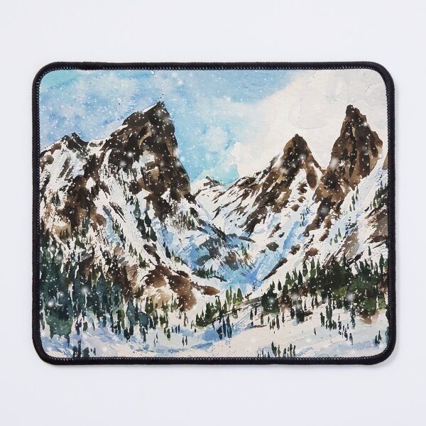 Item preview, Watercolor Snowy Mountain Range designed and sold by Vector Scout Lab.