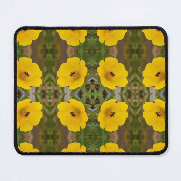 Item preview, Australian Native Bee in Yellow Portulaca. designed and sold by TeeRayBee.