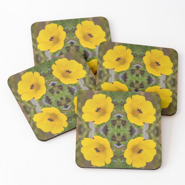 Item preview, Australian Native Bee in Yellow Portulaca. designed and sold by TeeRayBee.