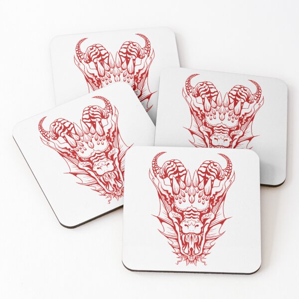 Artikelvorschau, Tattoo Style Wilder Drache (Rot)| Perfektes Geschenk | Drachen Tattoo entworfen und verkauft von carorowen.