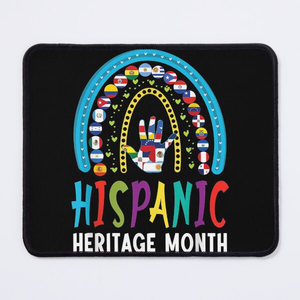 Item preview, National Hispanic Heritage Month Latin Flags Rainbow Style designed and sold by TolaMarciniak.