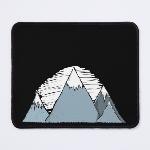 Mountains in winter and the peaks with snow Mouse Pad