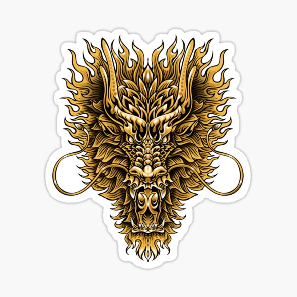 Gold tattoo dragon illustration  CanStock