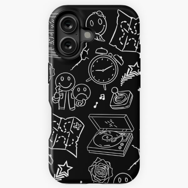 Aperçu de l'œuvre Life is Strange True Colors Icon Pattern (noir et blanc) créée et vendue par doughnutcleric.