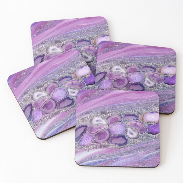 Item preview, Geodes crystal Flow - Purple and Violet  designed and sold by k9printart.