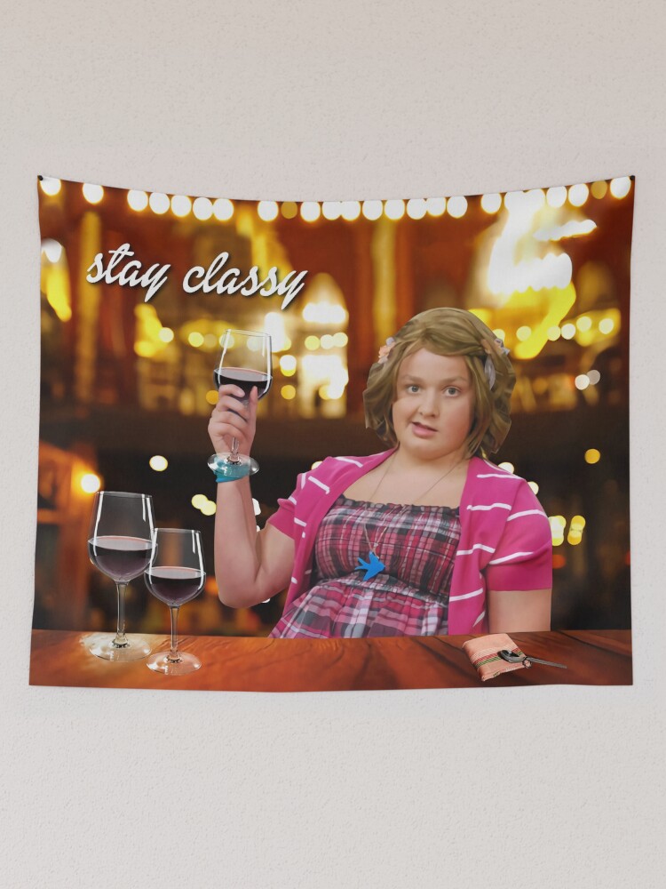 Gibby Stay Classy Girl at the Bar Gibby Lips Gibby Meme Tapestry