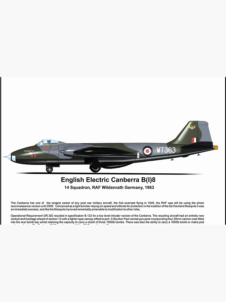 English Electric Canberra B I 8 Profile Laptop Sleeve By Coldwarwarrior Redbubble