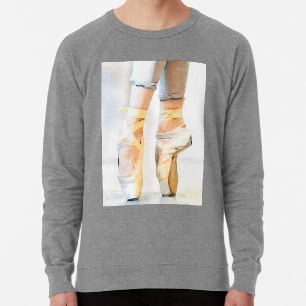 Ballerina En Pointe: a Ballet Dancer Watercolor Print Lightweight Sweatshirt